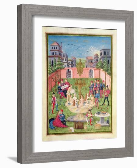 Ms. 'De Sphaera' Fol.11R the Fountain of Youth, 1470-Italian School-Framed Giclee Print