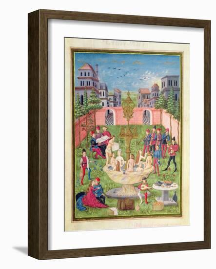 Ms. 'De Sphaera' Fol.11R the Fountain of Youth, 1470-Italian School-Framed Giclee Print