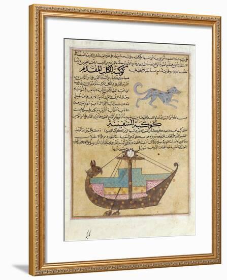 Ms E-7 Fol.26B the Constellations of the Dog and the Keel-Islamic School-Framed Giclee Print