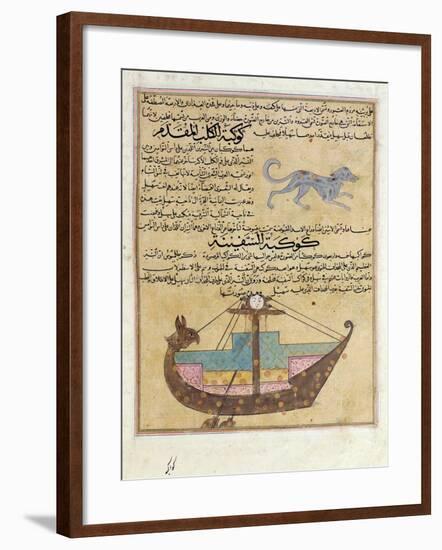 Ms E-7 Fol.26B the Constellations of the Dog and the Keel-Islamic School-Framed Giclee Print