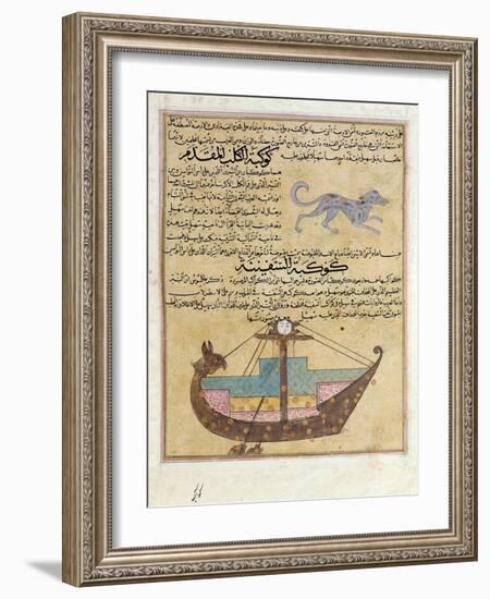 Ms E-7 Fol.26B the Constellations of the Dog and the Keel-Islamic School-Framed Giclee Print