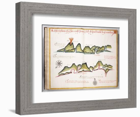 Ms Elkins 169 'A Description of the Sea Coast from the Hill of Guatemala To...' Illustration from…-William Hack-Framed Giclee Print