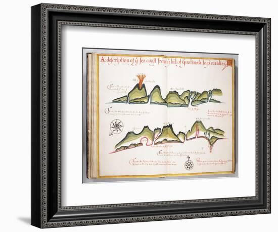 Ms Elkins 169 'A Description of the Sea Coast from the Hill of Guatemala To...' Illustration from…-William Hack-Framed Giclee Print