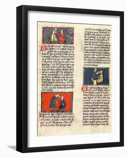 Ms H 89 Fol.16V Dental Surgery, from an Edition of the 'Book of Surgery' by Rogier De Salerne-null-Framed Giclee Print