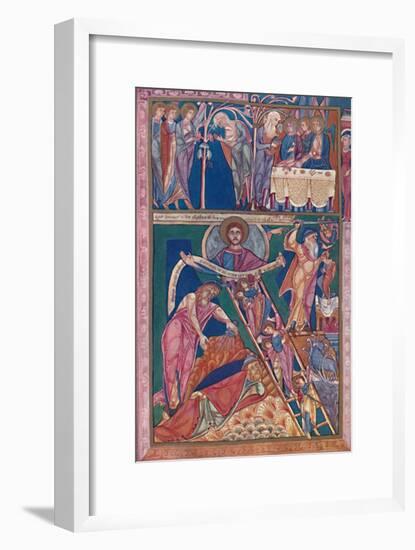 'MS. Illumination Showing the Vision of Jacob', 12th century, (1902)-Unknown-Framed Giclee Print