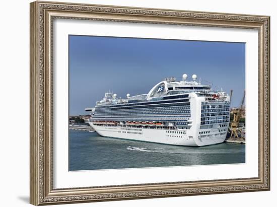 MS Ruby Princess Cruise Ship-Tony Craddock-Framed Photographic Print