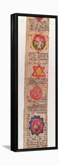 Ms Sanskrit 1804 Sanskrit Medical Manuscript (Vellum)-Indian-Framed Premier Image Canvas