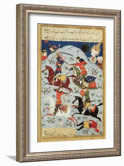 Ms Suppl.Persan 1313 Battle Between Goliath and David-null-Framed Giclee Print