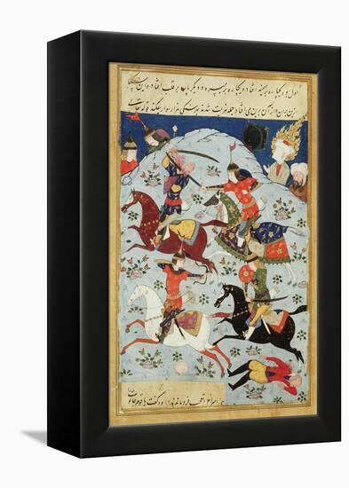 Ms Suppl.Persan 1313 Battle Between Goliath and David-null-Framed Premier Image Canvas