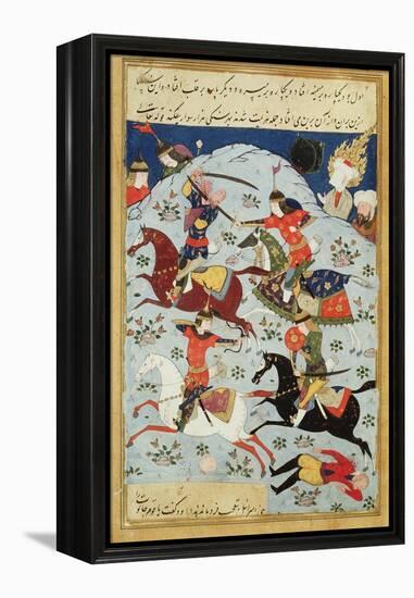 Ms Suppl.Persan 1313 Battle Between Goliath and David-null-Framed Premier Image Canvas