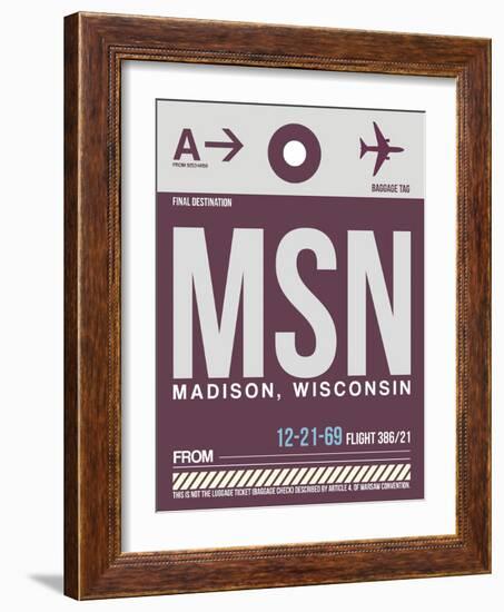 MSN Madison Luggage Tag II-NaxArt-Framed Art Print