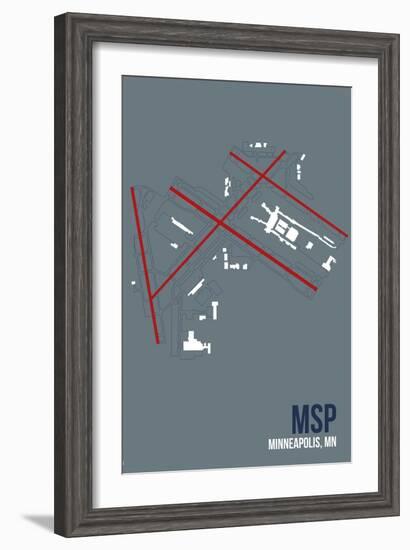 MSP Airport Layout-08 Left-Framed Giclee Print