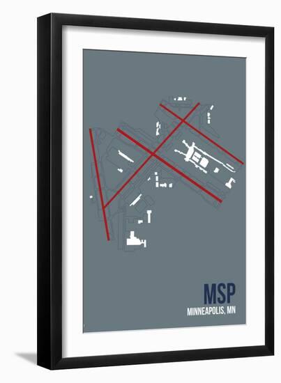 MSP Airport Layout-08 Left-Framed Giclee Print