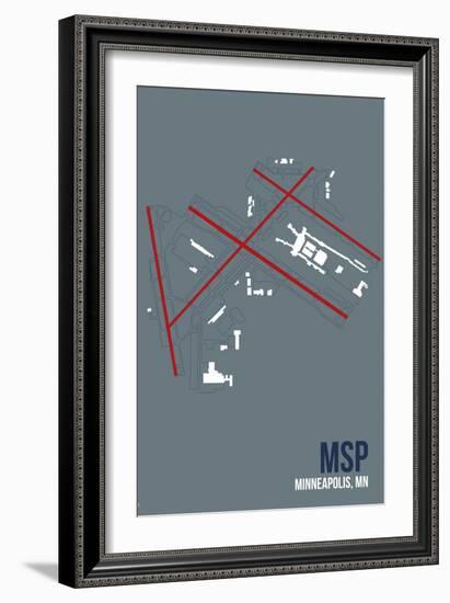 MSP Airport Layout-08 Left-Framed Giclee Print