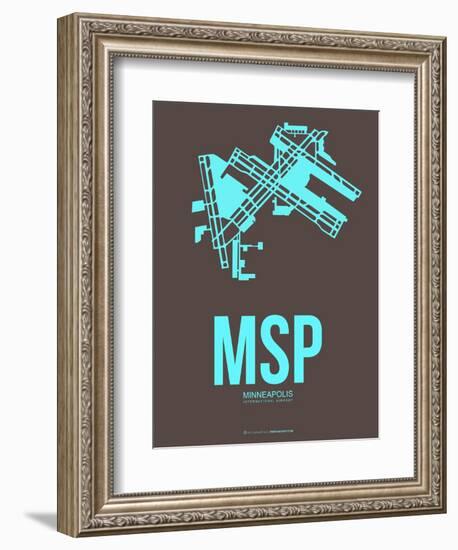 Msp Minneapolis Poster 1-NaxArt-Framed Art Print