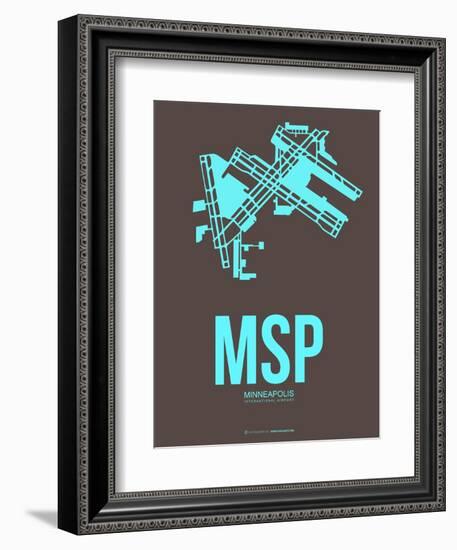 Msp Minneapolis Poster 1-NaxArt-Framed Art Print