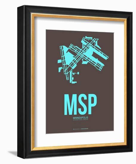 Msp Minneapolis Poster 1-NaxArt-Framed Art Print