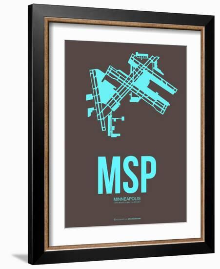 Msp Minneapolis Poster 1-NaxArt-Framed Art Print