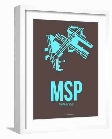 Msp Minneapolis Poster 1-NaxArt-Framed Art Print