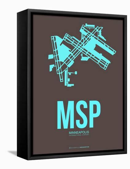 Msp Minneapolis Poster 1-NaxArt-Framed Stretched Canvas