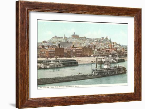 Mt. Adams, Ohio River, Cincinnati, Ohio-null-Framed Art Print