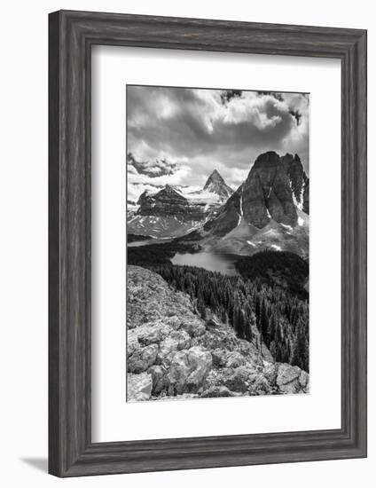 Mt. Assiniboine and Lake Magog from the Nublet-Howie Garber-Framed Photographic Print