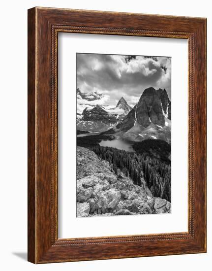 Mt. Assiniboine and Lake Magog from the Nublet-Howie Garber-Framed Photographic Print