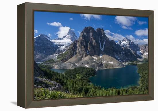 Mt. Assiniboine, Mount Magog and Sunburst Peak as Seen from the Nublet-Howie Garber-Framed Premier Image Canvas