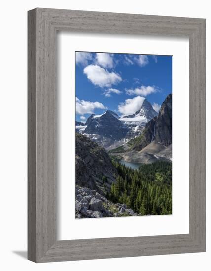 Mt. Assiniboine, Mt Magog, and Sunburst Lake as Seen from the Nublet-Howie Garber-Framed Photographic Print