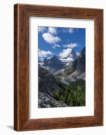 Mt. Assiniboine, Mt Magog, and Sunburst Lake as Seen from the Nublet-Howie Garber-Framed Photographic Print