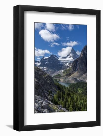 Mt. Assiniboine, Mt Magog, and Sunburst Lake as Seen from the Nublet-Howie Garber-Framed Photographic Print