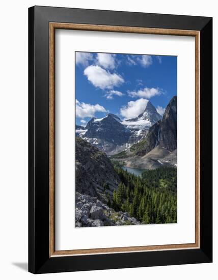 Mt. Assiniboine, Mt Magog, and Sunburst Lake as Seen from the Nublet-Howie Garber-Framed Photographic Print