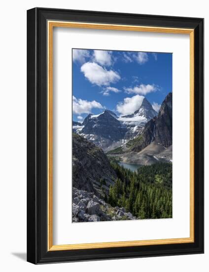 Mt. Assiniboine, Mt Magog, and Sunburst Lake as Seen from the Nublet-Howie Garber-Framed Photographic Print