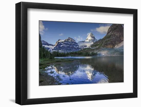 Mt Assiniboine, Sunburst Peak, and Mt Magog as Seen from Sunburst Lake-Howie Garber-Framed Photographic Print