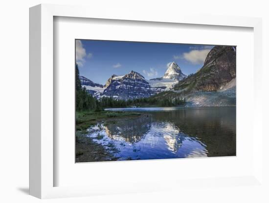 Mt Assiniboine, Sunburst Peak, and Mt Magog as Seen from Sunburst Lake-Howie Garber-Framed Photographic Print