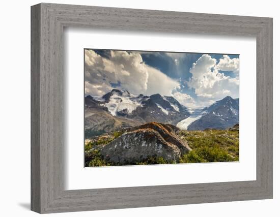 Mt. Athabasca, and Mt. Andromeda and Columbia Icefield, Jasper NP-Howie Garber-Framed Photographic Print