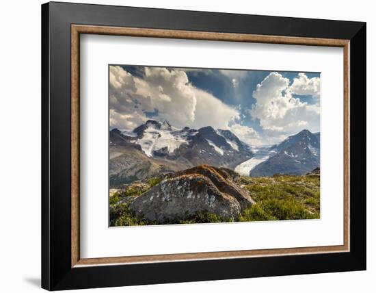 Mt. Athabasca, and Mt. Andromeda and Columbia Icefield, Jasper NP-Howie Garber-Framed Photographic Print