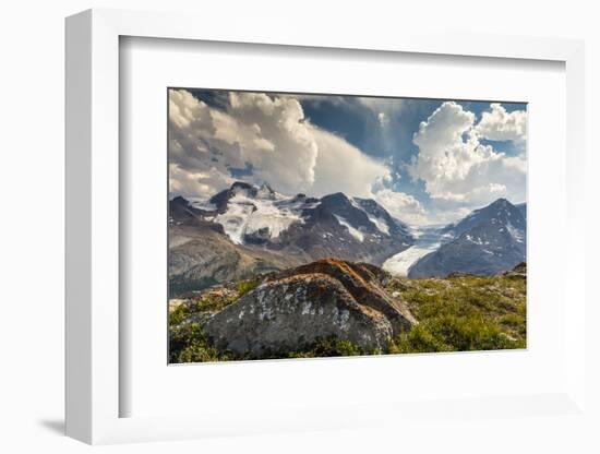 Mt. Athabasca, and Mt. Andromeda and Columbia Icefield, Jasper NP-Howie Garber-Framed Photographic Print