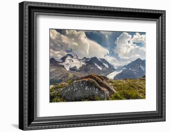 Mt. Athabasca, and Mt. Andromeda and Columbia Icefield, Jasper NP-Howie Garber-Framed Photographic Print