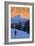 Mt. Bachelor and Skier - Oregon-Lantern Press-Framed Art Print