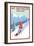 Mt. Bachelor, Oregon - Snowboarder Scene-Lantern Press-Framed Premium Giclee Print