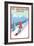 Mt. Bachelor, Oregon - Snowboarder Scene-Lantern Press-Framed Premium Giclee Print