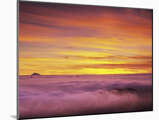 Mt. Baker Peeks Above the Clouds in Olympic National Park, Washington, USA-Dennis Flaherty-Mounted Photographic Print