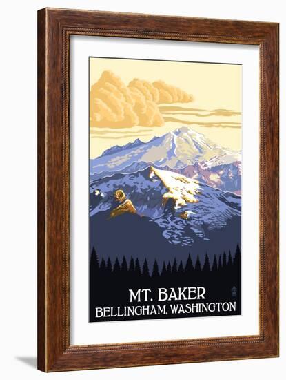 Mt. Baker, Washington-Lantern Press-Framed Art Print