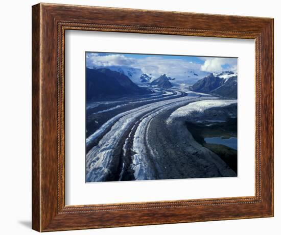 Mt. Blackburn and the Wrangell-St. Elias Mountains Above Kennicott and Root Glaciers, Alaska, USA-Hugh Rose-Framed Photographic Print