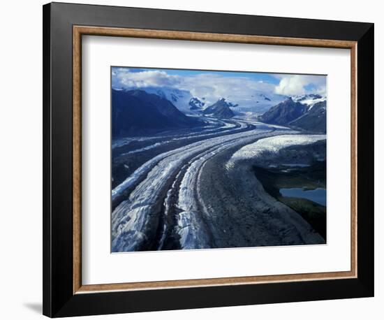 Mt. Blackburn and the Wrangell-St. Elias Mountains Above Kennicott and Root Glaciers, Alaska, USA-Hugh Rose-Framed Photographic Print