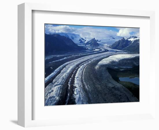 Mt. Blackburn and the Wrangell-St. Elias Mountains Above Kennicott and Root Glaciers, Alaska, USA-Hugh Rose-Framed Photographic Print