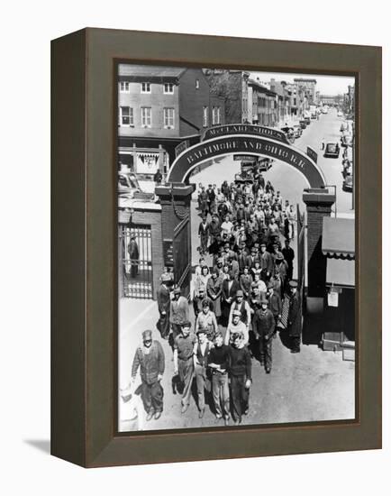 Mt. Clare Shops Front Gate-null-Framed Premier Image Canvas