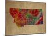 MT Colorful Counties-Red Atlas Designs-Mounted Giclee Print