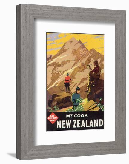 Mt. Cook, New Zealand-L^ C^ Mitchell-Framed Art Print